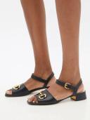 Gucci Baby Horsebit-detailed Leather Sandals - Women - Black Sandals - IT39