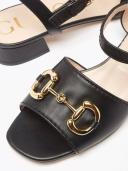 Gucci Baby Horsebit-detailed Leather Sandals - Women - Black Sandals - IT39