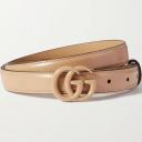 Gucci Crystal-embellished Leather Belt - White