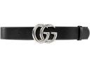 Gucci GG Marmont Belt Palladium-toned Buckle .8 Width Black