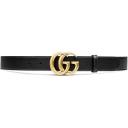 Gucci GG Marmont Belt Palladium-toned Buckle .8 Width Black