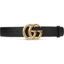 Gucci GG Marmont Belt Palladium-toned Buckle .8 Width Black