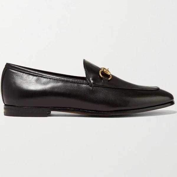 Gucci, Jordaan leather loafers, Women, Black, 34.5, Flats