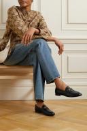 Gucci, Jordaan leather loafers, Women, Black, 37, Flats