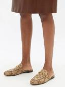 Gucci, Jumbo GG Princetown canvas slippers, Women, Brown, EU 39.5, Flat shoes, Leather