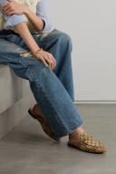 Gucci, Jumbo GG Princetown canvas slippers, Women, Brown, EU 39.5, Flat shoes, Leather