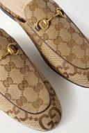 Gucci, Jumbo GG Princetown canvas slippers, Women, Brown, EU 39.5, Flat shoes, Leather