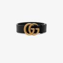 Gucci Leather Belt With Double G Buckle, Size 90