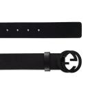 Gucci Leather Belt With Interlocking G Buckle, Size 95
