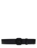 Gucci Leather Belt With Interlocking G Buckle, Size 95