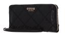 Guess Caddie Large Zip Around Wallet in Black | StrandBags.com