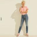 Guess Jeans Pink Cotton Tops & T-Shirt, XXL