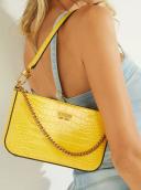 Guess Katey Mini Top Zip Shoulder Bag Croc Bright Blue