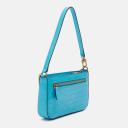 Guess Katey Mini Top Zip Shoulder Bag Croc Bright Blue