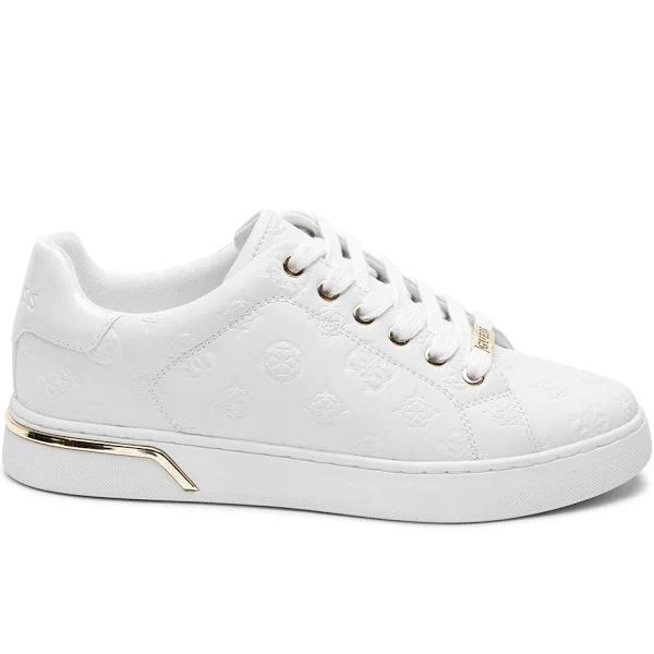 Guess Women's Peony Logo Rollin Sneakers in White Size: 6