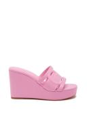 Guess Women's Pink Nads Logo Sandal Heels Size: 6