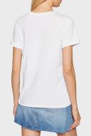 Guess Womens 1981 Roll Cuff T-Shirt - White - Size - L