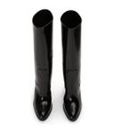 Hadley Black Hi Shine Calf Boots | Heels | Tony Bianco Black Hi Shine / 10