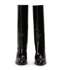 Hadley Black Hi Shine Calf Boots | Heels | Tony Bianco Black Hi Shine / 10