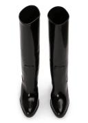 Hadley Black Hi Shine Calf Boots | Heels | Tony Bianco Black Hi Shine / 5.5