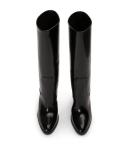 Hadley Black Hi Shine Calf Boots | Heels | Tony Bianco Black Hi Shine / 5.5