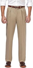 Haggar Men's Pants Khaki Pants - Color: Khaki - 36/31 - AfterPay & zipPay Available