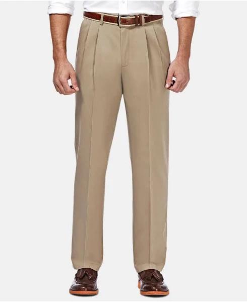 Haggar Men's Pants Khaki Pants - Color: Khaki - 36/31 - AfterPay & zipPay Available