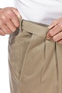 Haggar Men's Premium No Iron Classic Fit Expandable Waist Pleat Front Pant
