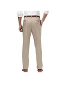 Haggar Men's Premium No Iron Classic Fit Expandable Waist Pleat Front Pant