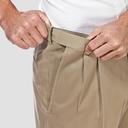 Haggar Men's Premium No Iron Classic Fit Expandable Waist Pleat Front Pant