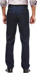 Haggar Men's Premium No Iron Classic Fit Expandable Waist Pleat Front Pant