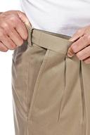 Haggar Men's Premium No Iron Classic Fit Expandable Waist Pleat Front Pant