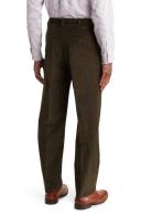 Haggar Men's Stretch Corduroy Expandable Waist Classic Fit Flat Front