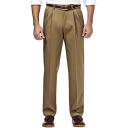 Haggar Mens Classic Fit Double Pleat Khaki Pants - 36/30 - AfterPay & zipPay Available