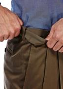 Haggar Mens Pants Brown Size 38x30 Pleated Classic Fit Khaki Stretch