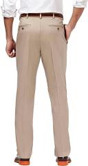 Haggar Mens Patns Beige Size 38x30 Chino Stretch No Iron Khaki