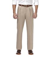 Haggar Mens Patns Beige Size 38x30 Chino Stretch No Iron Khaki