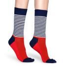 Half Stripe Socks - Red | Happy Socks