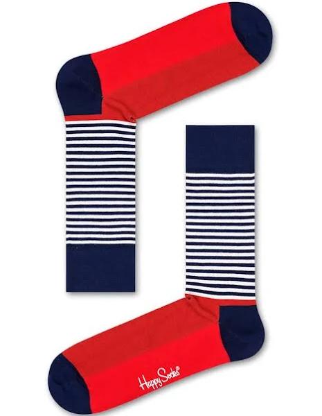 Half Stripe Socks - Red | Happy Socks