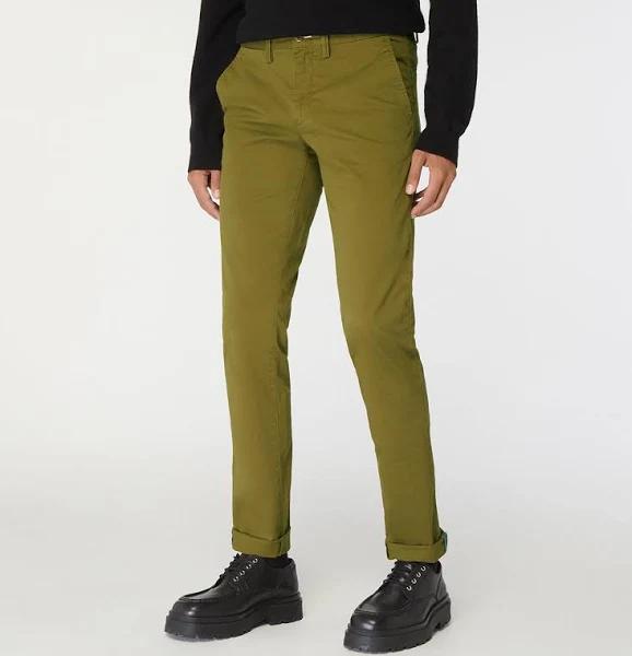 Hallden Slim Fit Twill Chinos 33 / Army Green / Green