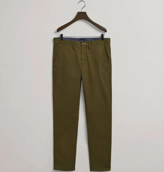 Hallden Slim Fit Twill Chinos 44 / Army Green / Green