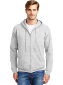Hanes P180 ComfortBlend EcoSmart Full Zip Hoodie - Black, S