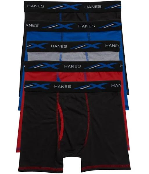 Hanes Ultimate Boys' Lightweight Super Soft Boxer Briefs 5-Pack