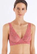 Hanro Moments Lace Soft Cup Bra 071465 Black 12C / Black