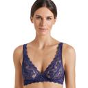 Hanro Moments Lace Soft Cup Bra 071465 Nightshade 16B / Nightshade