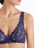 Hanro Moments Lace Soft Cup Bra 071465 Nightshade 16B / Nightshade