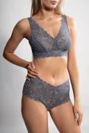 Hanro Moments Lace Soft Cup Bra 071465 Pigeon 14D / Pigeon
