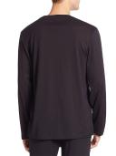 Hanro Night and Day Solid Long Sleeve Tee Black