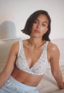 Hanro Womens Cool Blue Moments Soft Cup stretch-lace Bra 32A