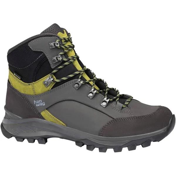Hanwag Banks GTX Hiking Boot - Men's Asphalt/Green 75 H203000-064620-75